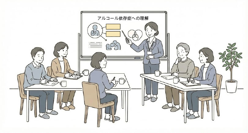 アルコール依存症への家族理解イメージ